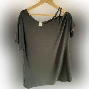 Kaileigh knit off shoulder black sweater